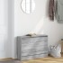Zapatero de madera de ingeniería gris Sonoma 80x21x57