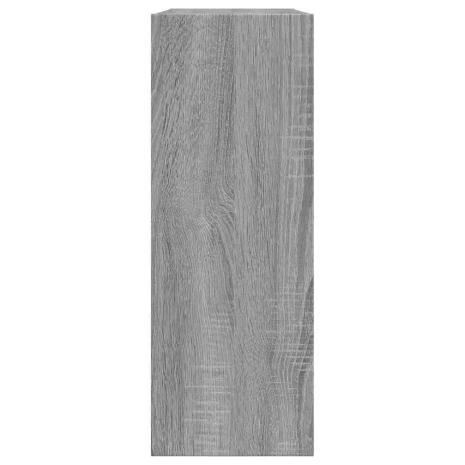 Zapatero de madera de ingeniería gris Sonoma 80x21x57