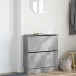 Zapatero de madera de ingeniería gris hormigón 80x21x87,5
