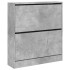 Zapatero de madera de ingeniería gris hormigón 80x21x87,5