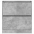 Zapatero de madera de ingeniería gris hormigón 80x21x87,5