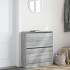 Zapatero de madera de ingeniería gris Sonoma 80x21x87,5