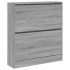 Zapatero de madera de ingeniería gris Sonoma 80x21x87,5