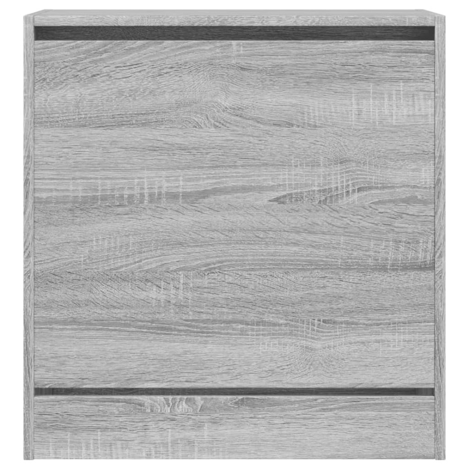 Zapatero de madera de ingeniería gris Sonoma 60x34x63,5