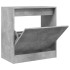Zapatero de madera de ingeniería gris hormigón 60x34x63,5