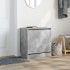 Zapatero de madera de ingeniería gris hormigón 60x34x63,5
