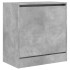 Zapatero de madera de ingeniería gris hormigón 60x34x63,5
