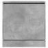 Zapatero de madera de ingeniería gris hormigón 60x34x63,5