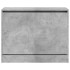 Zapatero de madera de ingeniería gris hormigón 80x34x63