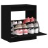 Zapatero de madera de ingeniería negro 60x42x69