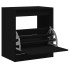 Zapatero de madera de ingeniería negro 60x42x69