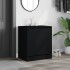 Zapatero de madera de ingeniería negro 60x42x69