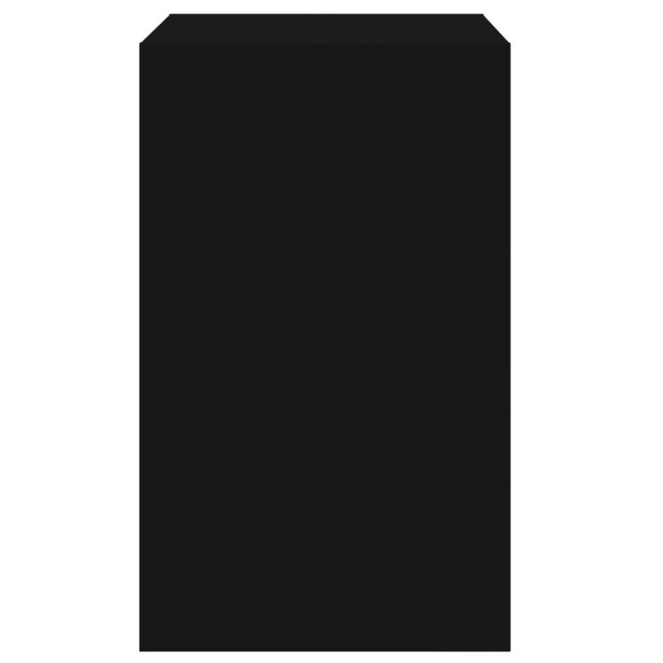 Zapatero de madera de ingeniería negro 60x42x69