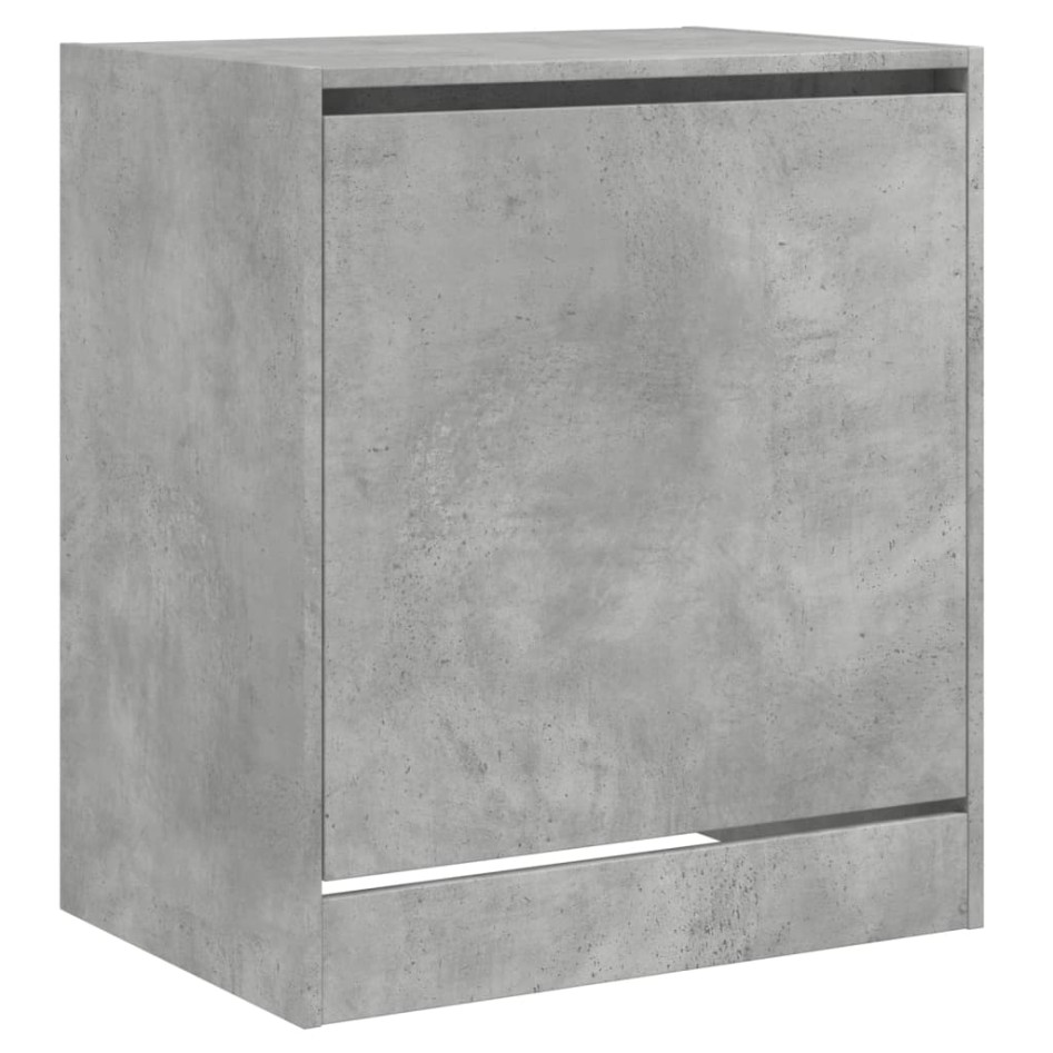 Mueble zapatero madera contrachapada gris hormigón 70x36x60