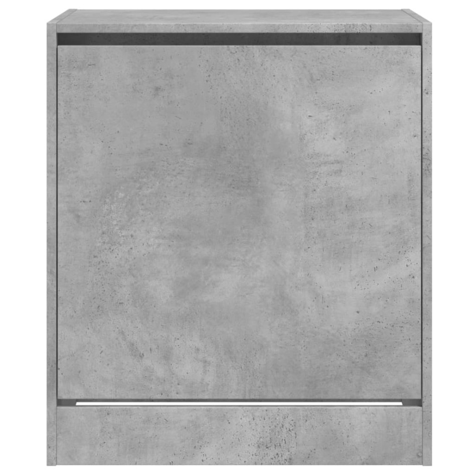 Mueble zapatero madera contrachapada gris hormigón 70x36x60