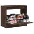 Zapatero de madera de ingeniería marrón roble 80x42x69