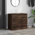 Zapatero de madera de ingeniería marrón roble 80x42x69