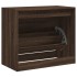 Zapatero de madera de ingeniería marrón roble 80x42x69