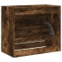 Zapatero de madera de ingeniería roble ahumado 80x42x69