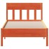 Estructura de cama sin colchón madera maciza marrón 75x190