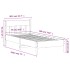 Estructura de cama sin colchón madera maciza marrón 75x190