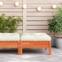 Taburete de jardín con cojín madera maciza de pino marrón