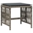 Taburetes de jardín con cojines 4 uds ratán PE gris 41x41x36
