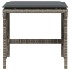 Taburetes de jardín con cojines 4 uds ratán PE gris 41x41x36