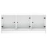 Mesa de centro con puertas de vidrio blanca 102x50x42