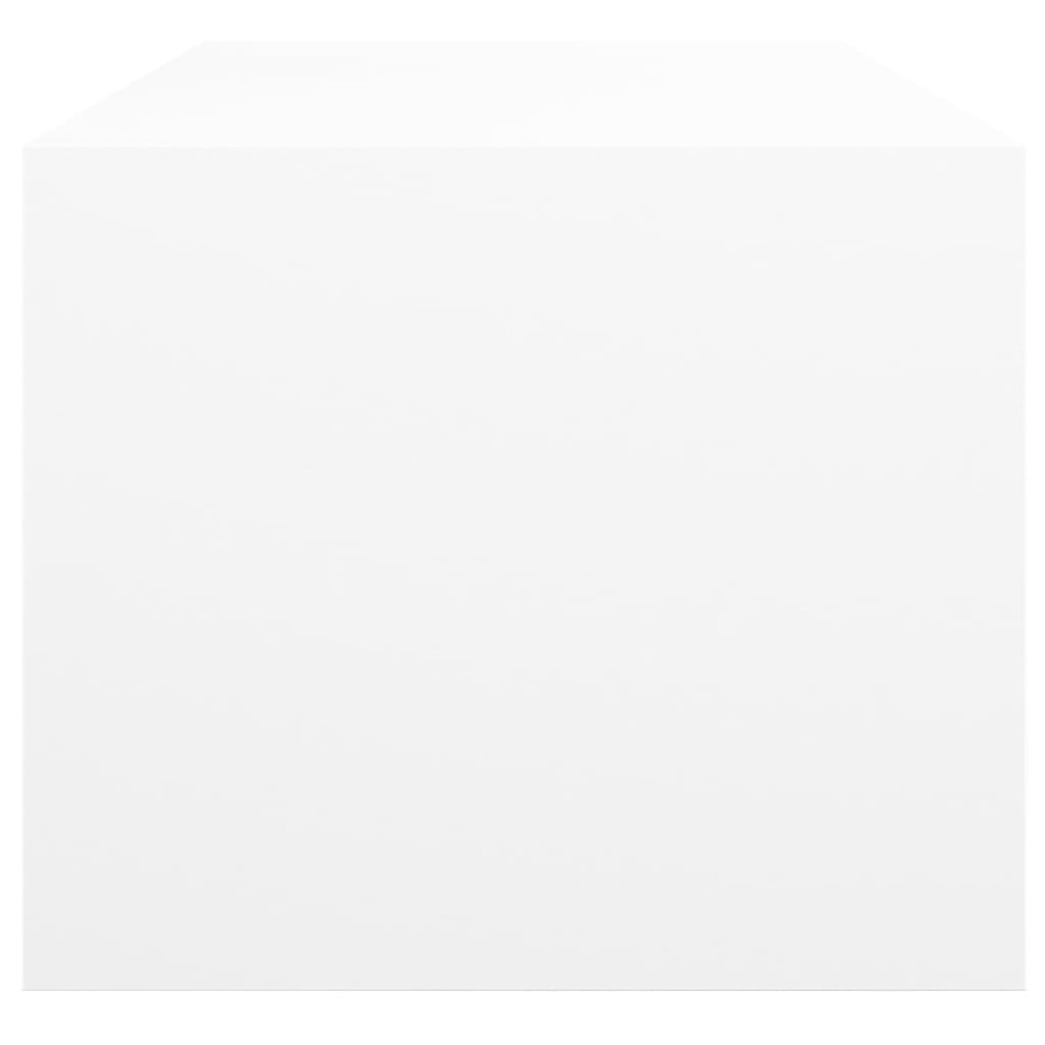 Mesa de centro con puertas de vidrio blanca 102x50x42