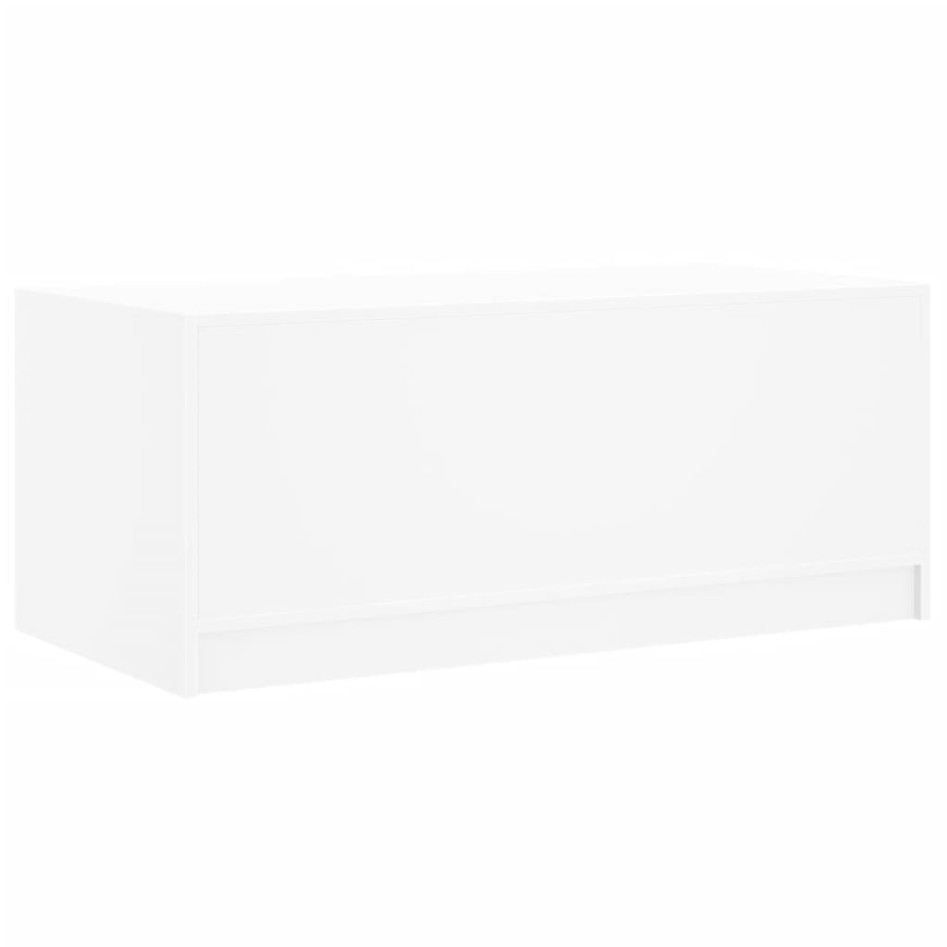 Mesa de centro con puertas de vidrio blanca 102x50x42