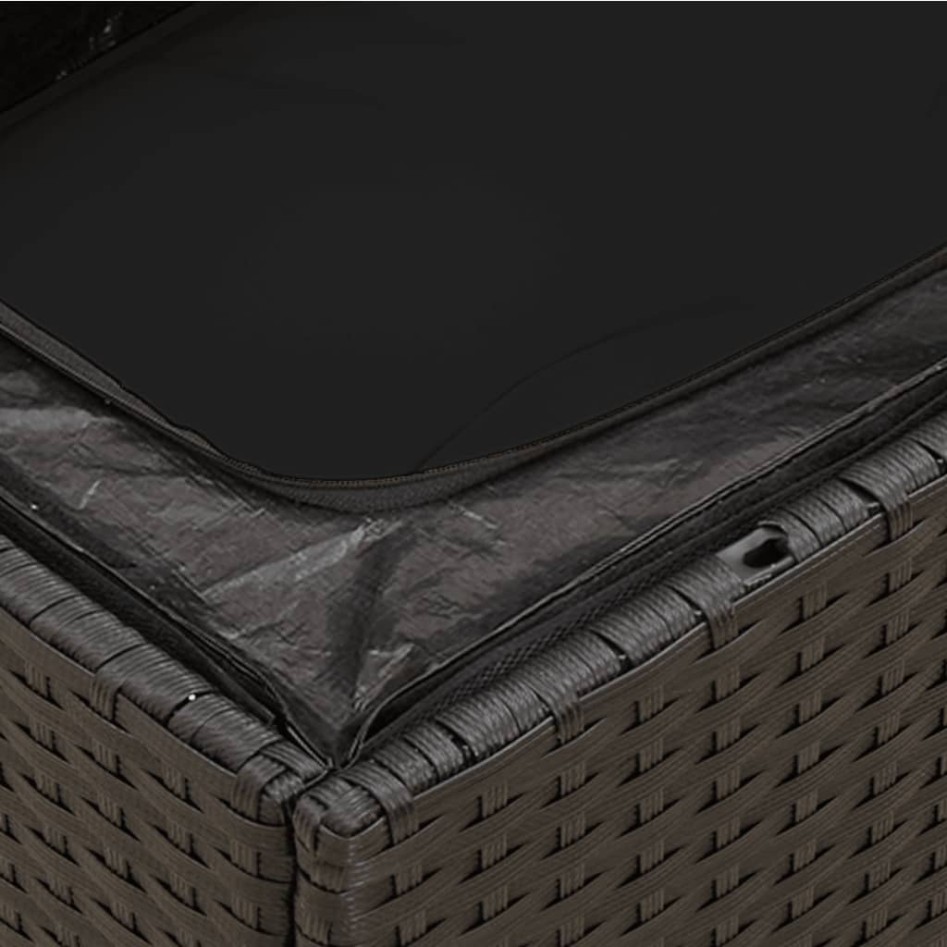 Silla de jardín sin reposabrazos con cojines ratán PE