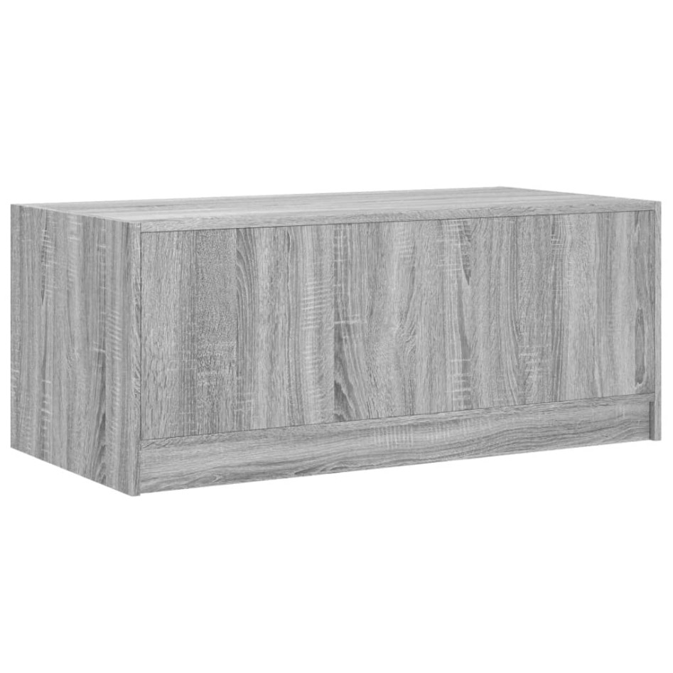 Mesa de centro con puertas de vidrio gris Sonoma 102x50x42