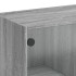 Mesa de centro con puertas de vidrio gris Sonoma 102x50x42
