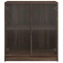 Armario auxiliar puertas de vidrio marrón roble 68x37x75,5