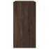 Armario auxiliar puertas de vidrio marrón roble 68x37x75,5