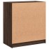 Armario auxiliar puertas de vidrio marrón roble 68x37x75,5
