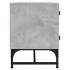 Mueble de TV con puertas de vidrio gris hormigón 102x37x50