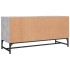 Mueble de TV con puertas de vidrio gris hormigón 102x37x50