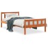 Estructura de cama sin colchón madera maciza marrón 90x190