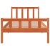 Estructura de cama sin colchón madera maciza marrón 90x190