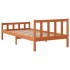 Estructura de cama sin colchón madera maciza marrón 90x190