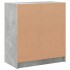 Armario auxiliar puertas de vidrio gris hormigón 68x37x75,5