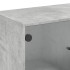 Armario auxiliar puertas de vidrio gris hormigón 68x37x75,5