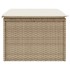 Taburete de jardín con cojín ratán sintético beige