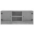 Mueble de TV con puertas de vidrio gris hormigón 102x37x42
