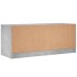 Mueble de TV con puertas de vidrio gris hormigón 102x37x42