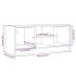 Mueble de TV con puertas de vidrio gris hormigón 102x37x42