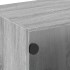 Mueble de TV con puertas de vidrio gris Sonoma 102x37x42