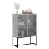 Armario auxiliar puertas de vidrio gris hormigón 69x37x100
